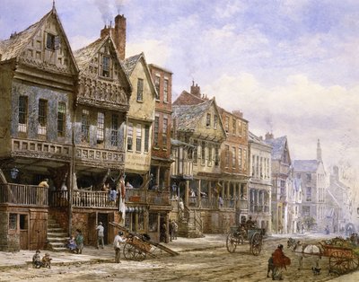 Watergate Street, Chester, Looking West, av Louise Ingram Rayner