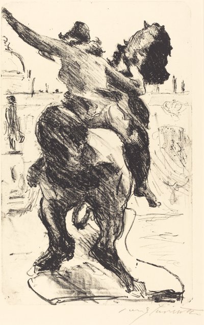 Statue av en Amazonas på Alte Museum av Lovis Corinth