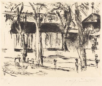 Tiergarten Court with Trees stasjon, 19201921. av Lovis Corinth