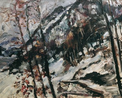Herzogstanden ved Walchensee i snøen av Lovis Corinth