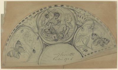Fan Design [recto], sannsynligvis 1906. av Lovis Corinth