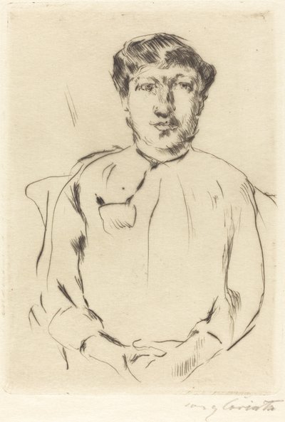 Frauenbildnis (Portrett av en kvinne) av Lovis Corinth