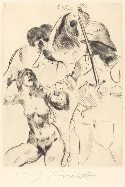 Kvinnebortføring III (bortføring III) av Lovis Corinth