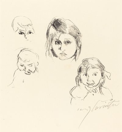 Kinderköpfe (barnesjefer) av Lovis Corinth