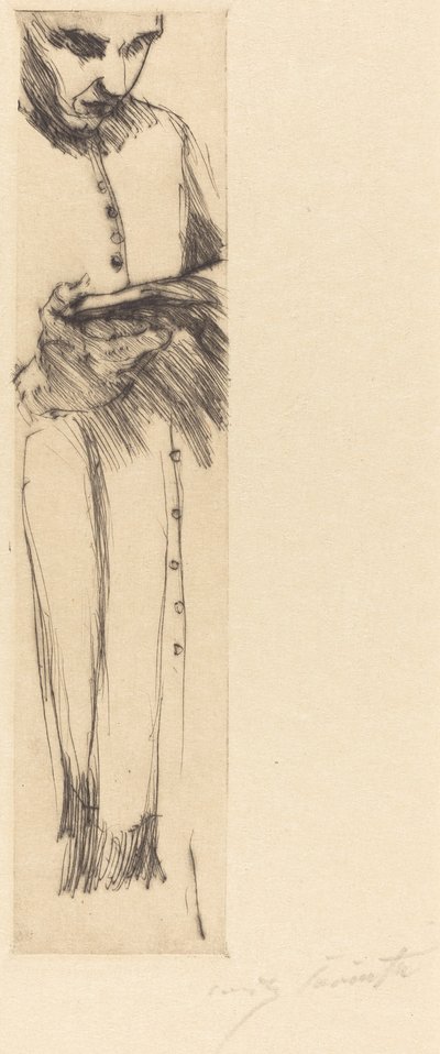 Lesende munk (prest som leser) av Lovis Corinth