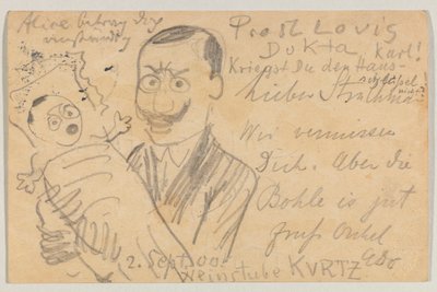 Lovis Corinth til Carl Strathmann: postkort av Lovis Corinth