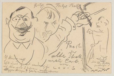 Lovis Corinth til Carl Strathmann: postkort, poststemplet 10. august 1904 av Lovis Corinth