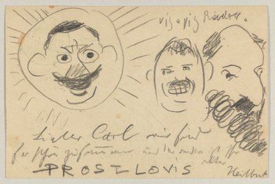 Lovis Corinth til Carl Strathmann: postkort, poststemplet 12. desember 1902 av Lovis Corinth