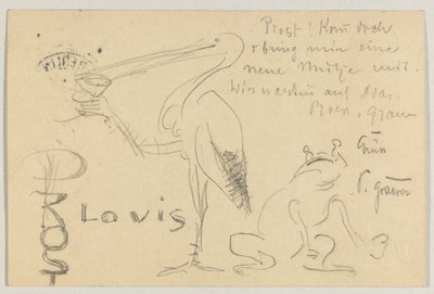 Lovis Corinth til Carl Strathmann: postkort, poststemplet 20. september 1906 av Lovis Corinth
