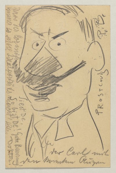 Lovis Corinth til Carl Strathmann: postkort, poststemplet 21. februar 1904 av Lovis Corinth