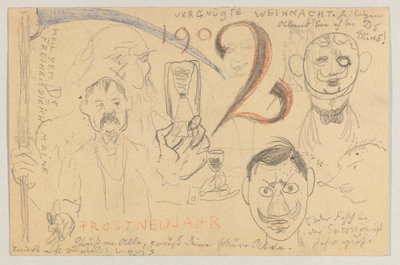 Lovis Corinth til Carl Strathmann: postkort, poststemplet 24. desember 1901 av Lovis Corinth