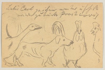 Lovis Corinth til Carl Strathmann: postkort, poststemplet 26. august 1905 av Lovis Corinth