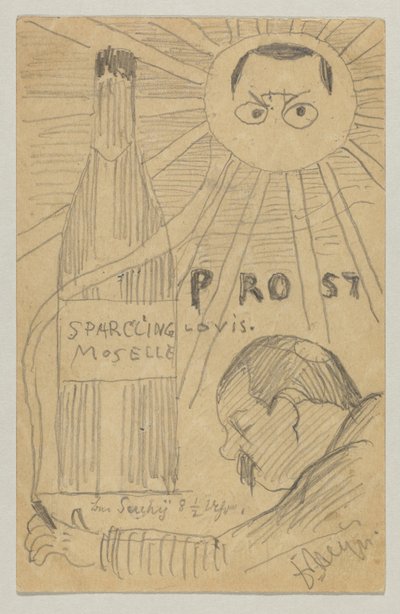 Lovis Corinth til Carl Strathmann: postkort, poststemplet 26. desember 1897 av Lovis Corinth