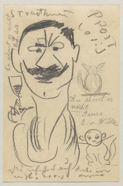Lovis Corinth til Carl Strathmann: postkort, poststemplet 29. mars 1904 av Lovis Corinth