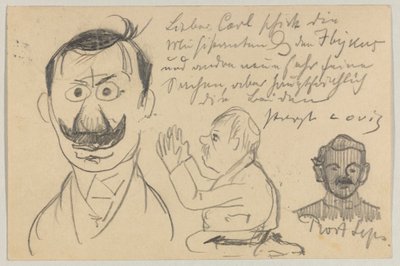 Lovis Corinth til Carl Strathmann: postkort, poststemplet 30. januar 1903 av Lovis Corinth