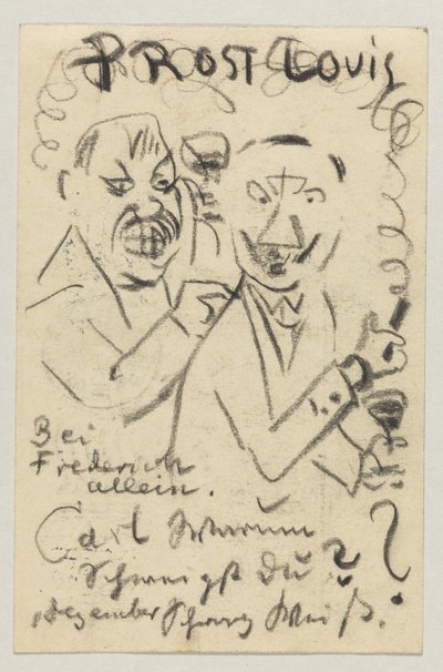 Lovis Corinth til Carl Strathmann: postkort, poststemplet 30. oktober 1907 av Lovis Corinth