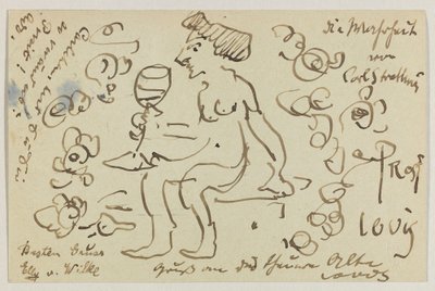 Lovis Corinth til Carl Strathmann: postkort, poststemplet 8. mars 1906 av Lovis Corinth