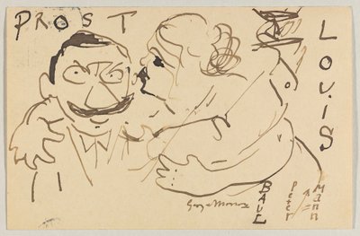 Lovis Corinth til Carl Strathmann: postkort, poststemplet 9. desember 1908 av Lovis Corinth