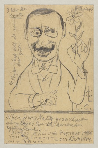 Lovis Corinth til frøken Elly Franke: postkort, poststemplet 28. august 1897 av Lovis Corinth