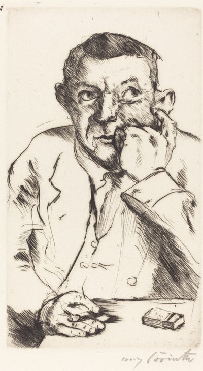 Portrett av en mann som røyker av Lovis Corinth