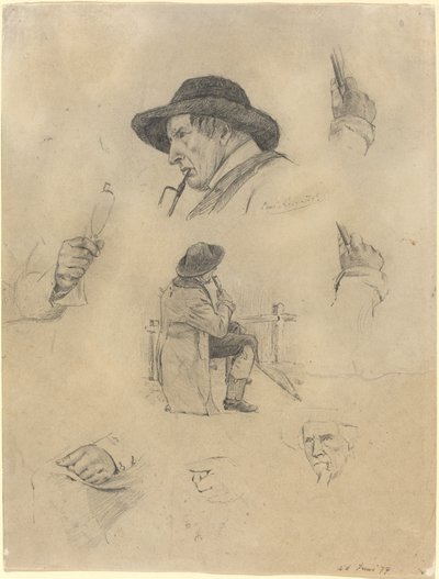 Ark med skisser av Lovis Corinth
