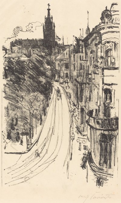 Strasse i Koenigsberg Street i Koenigsberg, 1918. av Lovis Corinth