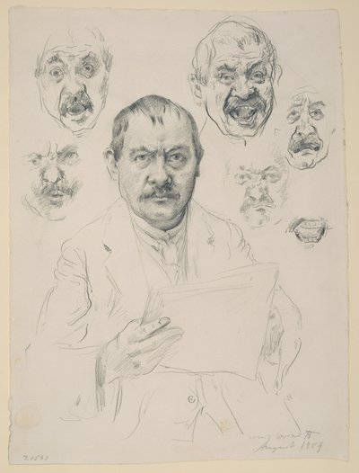 Studier til et selvportrett av Lovis Corinth