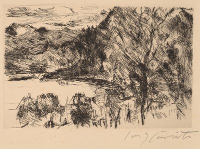 Walchensee mit Jochberg Walchensee med Jochberg, 1923. av Lovis Corinth