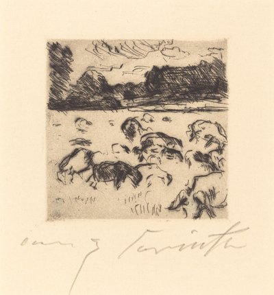 Beitende sauer av Lovis Corinth