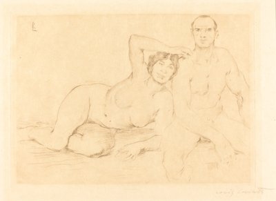 To personer To nakenbilder, 1908. av Lovis Corinth