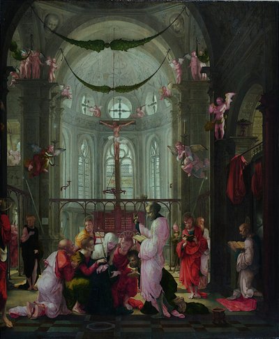 St. Marys død av Lower Rhenish pupil of Wolf Huber
