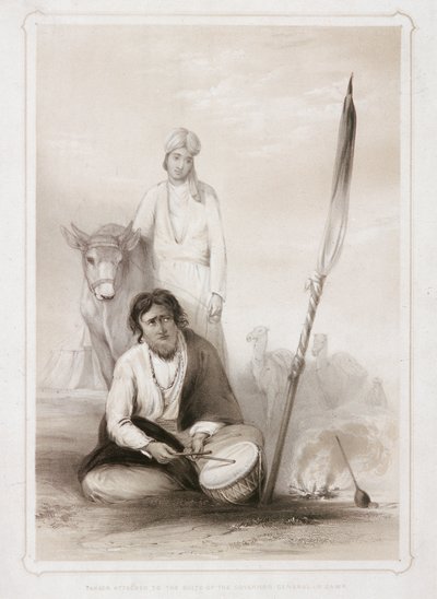 'Fakeer knyttet til suiten til generalguvernøren i leiren', 1844 av Lowes Dickinson
