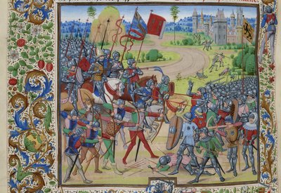 Slaget ved Dunkerque 25. mai 1383, ca 1470-1475. av Loyset Liedet