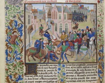 Wat Tylers død, ca 1470-1475. av Loyset Liedet