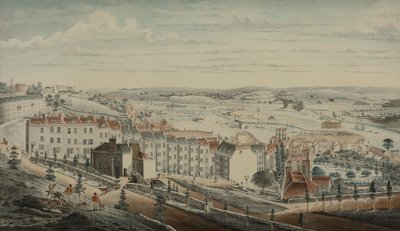 Utsikt over Granby Hill, Clifton, fra vest (akvarell på papir) av Lt.Col.William Booth