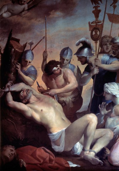 Martyrium av Saint Barthelemy. Maleri av Lubin Baugin (1612-1663) av Lubin Baugin