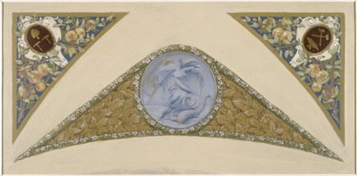 Skizze für die Festtreppe im Pariser Rathaus: Poisson, zwischen 1888 und 1898 von Luc-Oliver Merson