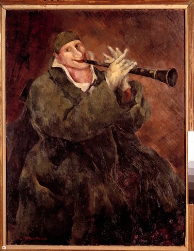 Grock spiller trompet Klovnen Gock (1880-1959) spiller klarinett. Maleri av Luc Albert Moreau (1882-1948) 1900-tallet. Paris. Kommunalt museum for moderne kunst av Luc Albert Moreau