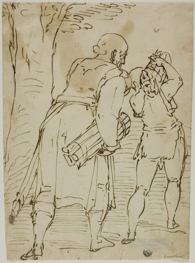 Abraham og Isak av Luca Cambiaso