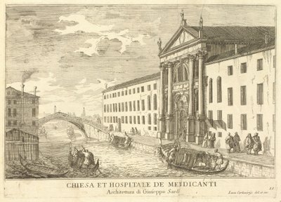 Chiesa et Hospitale de Mendicanti (plate 35) av Luca Carlevariis