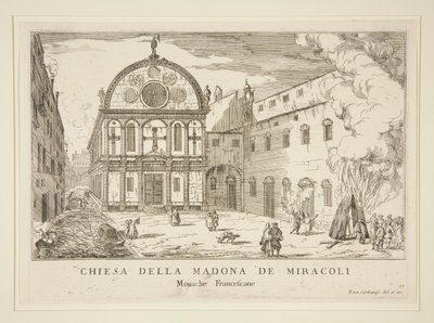 Madona de Miracoli-kirken, fra av Luca Carlevarijs