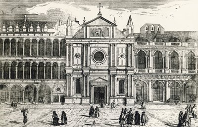 San Geminianus kirke (revet i 1807) av Luca Carlevaris