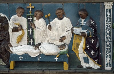 Begrave de døde, detalj, 1526-28 av Luca Della Robbia