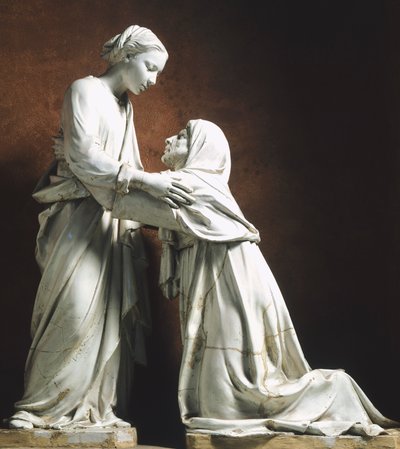 Italia, Pistoia, San Giovanni Fuor Civitas kirke, besøk, av Luca della Robbia (cirka 1400-1482) av Luca Della Robbia