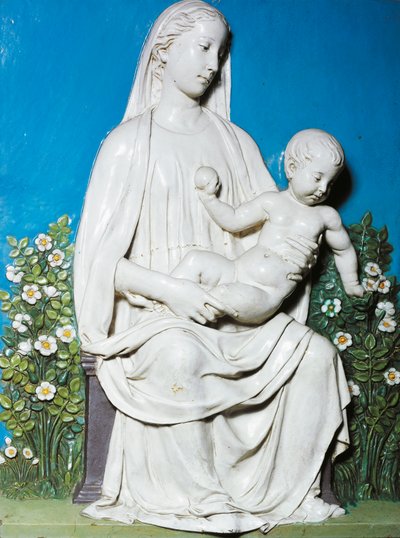 Madonna of Rose Garden, ca. 1450-55 (terrakotta) av Luca Della Robbia