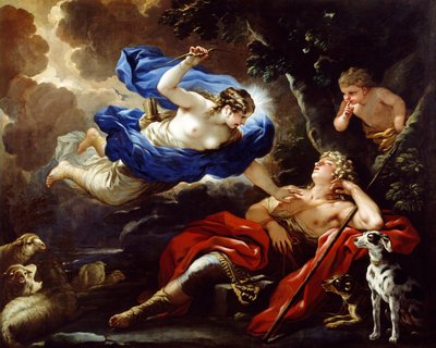 Diana og Endymion, av Luca Giordano, olje på lerret av Luca Giordano
