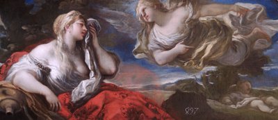 'Hagar og Ismael i ørkenen', 1600- eller begynnelsen av 1700-tallet av Luca Giordano