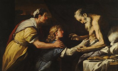 Isak velsigner Jakob. av Luca Giordano