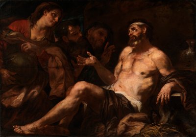 Job og hans trøster, 1600-tallet av Luca Giordano