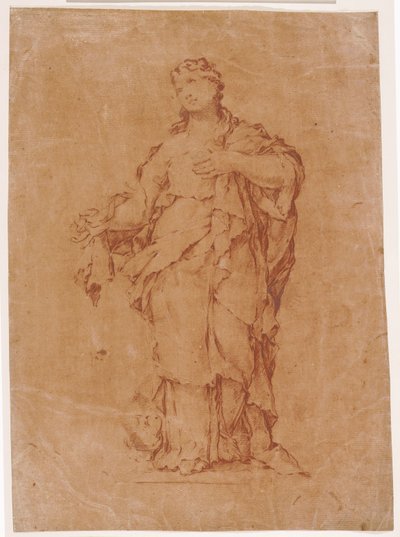Maria Magdalena, etter Algardis statue i s. Silvestro på Quirinale av Luca Giordano
